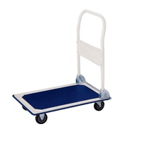 Carretilla de Plataforma para Almacén, Carretilla de Mano de Cuatro Ruedas, Carretilla Plegable