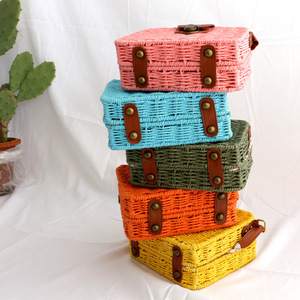 Phụ nữ của mùa hè thời trang Mây bãi biển túi mở đóng cửa Loại cung cấp bán buôn từ rơm Túi Nhà cung cấp - Product Image 3