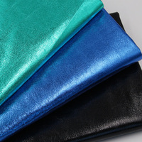 Split texturé 0.6mm métallique Rexine synthétique artificiel PU cuir tissu pour vêtements sacs chaussures robe portefeuille décoration