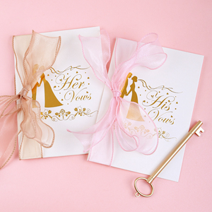 Tùy chỉnh phong cách Ins cao cấp đám cưới Lời Thề thẻ kỷ niệm bài phát biểu in tay thiệp chúc mừng lễ cưới - Product Image 1