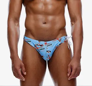 Großhandel badehose für männer kurze-Sommer Badeanzug 2021 neue Sexy Swim Brief Männer Bade bekleidung Low Rise Bikini Badeanzug Surf Trunks Strands horts für Männer