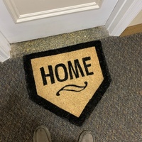 Baseball-Homeplate-förmige Kokosfaser-Fußmatten