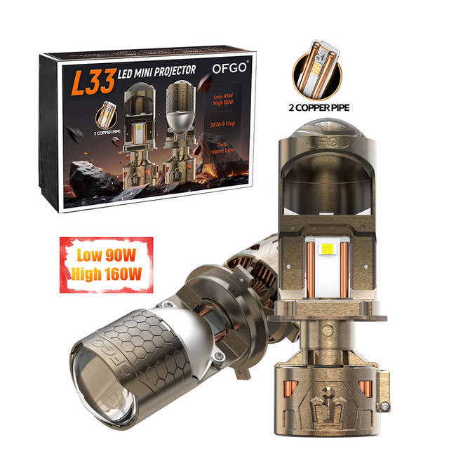 Redsea Hot Sale L33 Mini Len Projector Led Headlights H4 Projector 160W 30000LM Led Headlights H4 Projector Led for Car