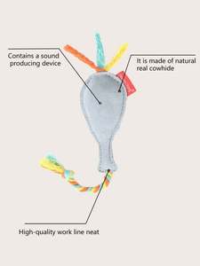 Jouets <span class=keywords><strong>pour</strong></span> <span class=keywords><strong>chiens</strong></span> Jouets à mâcher en cuir de vachette résistants aux morsures <span class=keywords><strong>pour</strong></span> chiots - Product Image 5