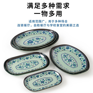 Xiangyuan Meimei melamine <b>rectangular</b> commercial rice noodle roll plate, restaurant plate, dinner plate, hot <b>pot</b> restaurant - Product Image 4
