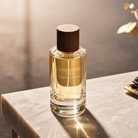 Vente en gros de bouteilles de parfum vides en verre avec logo personnalisé et bouchon en bois de 10ml 30ml 100ml pour emballage de marque de Cologne