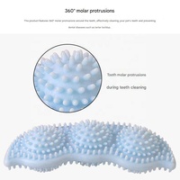 Jouet à mâcher pour soins dentaires des animaux de compagnie 360 °   Jouet de nettoyage complet pour les dents des chiens, en forme de pétale de pois, pour une haleine fraîche