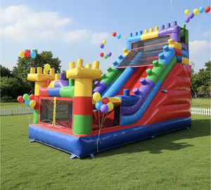 Toboggan gonflable géant personnalisé pour l'extérieur, toboggan gonflable de qualité commerciale, château gonflable pour jeux en plein air, location commerciale - Product Image 1