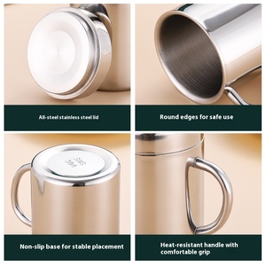 Vaso Térmico <span class=keywords><strong>de</strong></span> Acero Inoxidable 304 <span class=keywords><strong>de</strong></span> Diseño Moderno, Doble Capa, Resistente a Caídas, con Tapa, para Café, <span class=keywords><strong>Leche</strong></span>, Té - Product Image 3