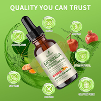 Extrait concentré Solilan OEM 30:1 Moringa Curcuma Ashwagandha Antioxydant & Vitamines immunitaires Super-aliments liquides en gouttes