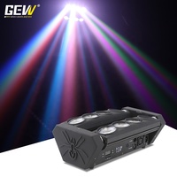 Projecteurs mobiles à faisceau LED GEVV Spider 8x12W DMX512 RGBW pour DJ, discothèque, scène, équipement de club