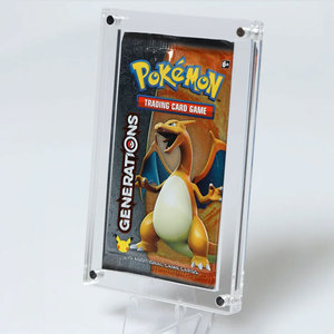 Venta al por mayor Pokemoned <span class=keywords><strong>1</strong></span> Ranura Acrílico Magnético Booster Pack Protector Display Holder TCG Booster Pack Acrílico Case Protector - Product Image 2