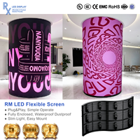 Pantalla LED Curva Ultrafina y Flexible RX, Gabinete para Pantalla LED P1.5 P2.5, Video Wall LED para Interiores, Forma Personalizada Digital, Centro Comercial