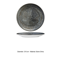 Crater Dessertbord Ø 21 cm New Bone China Digital Print Gural