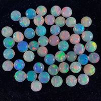 Vente en gros de cabochons ronds en opale naturelle Pierres précieuses de luxe avec feu puissant traité thermiquement