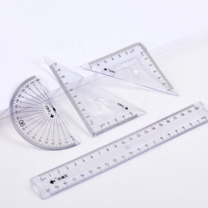Juego de reglas de dibujo de escala Flexible de PVC de 20cm herramientas de medición de plástico para escuela y oficina estacionarias - Product Image 5