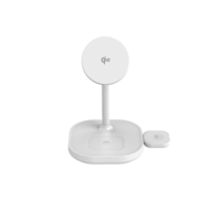 Chargeur sans fil magnétique pliable 3-en-1 15W 10W PD 3.0 pour montre connectée, écouteurs, téléphone portable 5V/1A OTP Type-C