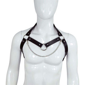 New Fetish Men Sexy Chest Pu Leather <b>Harness</b> <b>Belts</b> Adjustable BDSM Gay <b>Bondage</b> Body <b>Harness</b> Rave Chest Strap <b>Harness</b> - Product Image 1