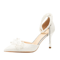 Vrouwen Hoge Hakken Pumps Dame Sexy Bruiloft Bruids Dunne Hoge Hakken Wit Solide Feest Prom Valentijn Kantoor Kwaliteit Prom Schoenen
