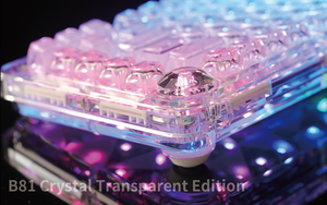 Ajazz B81 trong suốt tri-chế độ không dây có dây RGB Backlit hot-swappable văn phòng cơ chơi game bàn phím - Product Image 3