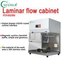 Poste de travail en acier pour laboratoire PCR, cabinet à flux laminaire, banc propre Classe 100, débit d'air 0,25-0,45 m/s