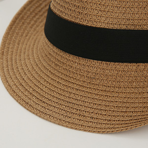 Foldable Raffia Straw Fedora <strong>Hat</strong> Summer Sunshade <strong>Light</strong> Breathable Beach Travel Outdoor Custom <strong>Hat</strong> Manufacturer - Product Image 4
