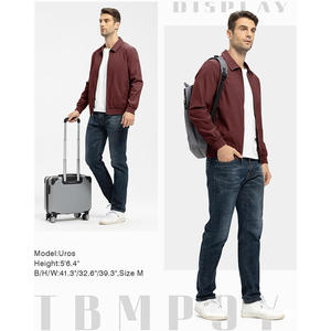 Lightweight Canvas <b>Packable</b> Windproof <b>Jacket</b> Stand Collar Multiple Pockets for Travel Backpacking Men's Casual Varsity <b>Jacket</b> - Product Image 6