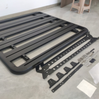 Plateforme de toit de voiture, porte-bagages robuste en aluminium noir, capacité supérieure à 100 kg pour 4Runner Hilux FJ Cruiser Wrangler JK