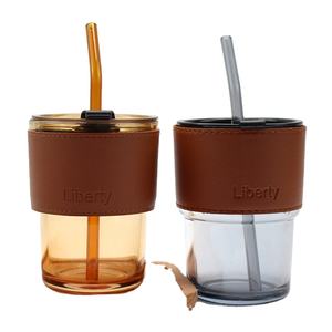 Ot-Venta <span class=keywords><strong>de</strong></span> tazas <span class=keywords><strong>de</strong></span> café <span class=keywords><strong>de</strong></span> vidrio con <span class=keywords><strong>pinchos</strong></span> <span class=keywords><strong>de</strong></span> bambú portátiles y pajitas para bebidas <span class=keywords><strong>de</strong></span> zumo - Product Image 3