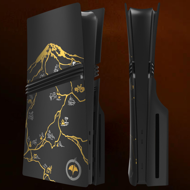 4PCS Limited Face Plates Cover for PS5 Pro Disc Console Ghost Black Yotei Shell Accessories Protective Panels