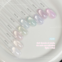 Vernis à ongles gel UV laiteux nude brillant à retirer par trempage, cosmétiques personnalisés, vernis gel œil de chat pour nail art, vernis à ongles en flacon individuel