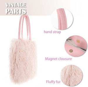 Costom Fashion Winter Fuzzy Tote Bag Bolso rizado de imitación Bolso de hombro peludo Monederos con <span class=keywords><strong>asa</strong></span> superior grande - Product Image 3