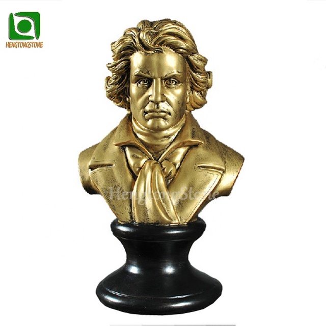 Factory Custom Handmade Famous Musician Bronze Metal Beethoven Bust Statue