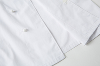 Veste de chef pour homme à col montant, manches 3/4, mélange de coton et de polyester, fente arrière, attache à nouer, uniforme de cuisine, blanc, veste de cuisinier pour la restauration