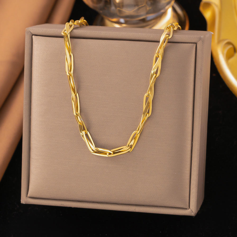 [xlh78] blade cross wangle necklace gold