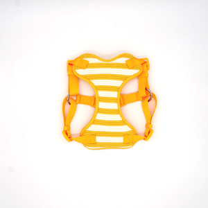 Harnais pour chien en maille douce de couleur unie, double couche, avec fonction réfléchissante, disponible en XS et XL, fabriqué en polyester et cuir - Product Image 4