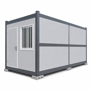 Maison conteneur pliable à installation rapide, vente en gros pour l'hébergement temporaire sur chantier, cabine modulaire préfabriquée compacte - Product Image 1