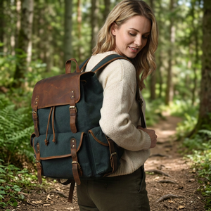 Sac à dos unisexe en cuir véritable B S International, imprimés animaliers de luxe, écologique, souple, pour l'école/le collège, pour ordinateur portable - Product Image 1