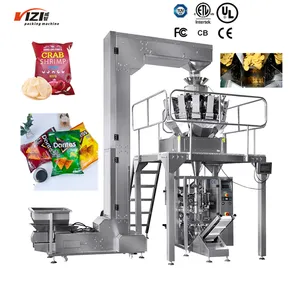 Automatic snack food packing 30-1000 grams multi-heads weigher peanut packaging machine