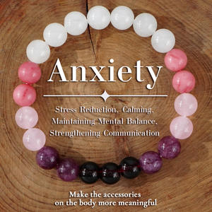 Joyería de moda de Color degradado, pulsera de cuentas de piedra Natural, pulsera elástica hecha a mano, pulsera de riqueza, regalo al por mayor - Product Image 2