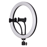 Anneau lumineux led 10w, avec 2 supports de téléphone flexibles, éclairage annulaire CL-12 x 12 pouces, utilisé dans les directs, enregistrement vidéo et d'autres