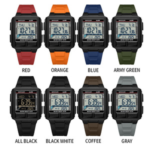 SANDA 2212 Casual Sports Square Student <b>Digital</b> Watch, Multifunctional Waterproof Electronic Wristwatch with Alarm <b>Clock</b> - Product Image 3