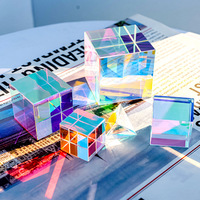 Prisme en cristal plaqué couleur, attrape-soleil artisanal, mini-prisme optique en cristal, cube attrape-soleil – Vente chaude