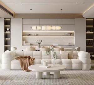 Armoire de rangement en bois MDF crème moderne de haute qualité, meuble de présentation multifonctionnel pour la maison, le salon, les appartements, les hôtels - Product Image 3