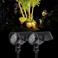 Projecteur LED solaire extérieur 10W pour pelouse, éclairage résistant à l'eau IP65, garantie de 2 ans