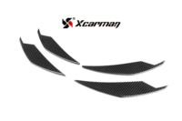Alerones Delanteros de Fibra de Carbono Prepreg para Autoclave, Compatibles con BMW G80 M3 G82 M4 2021+, Estilo VS, Juego de 4 Piezas con Moldura Metálica Adhesiva