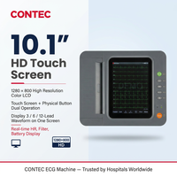 Monitor de ECG Portátil CONTEC E12, Electrocardiógrafo de 12 Canales
