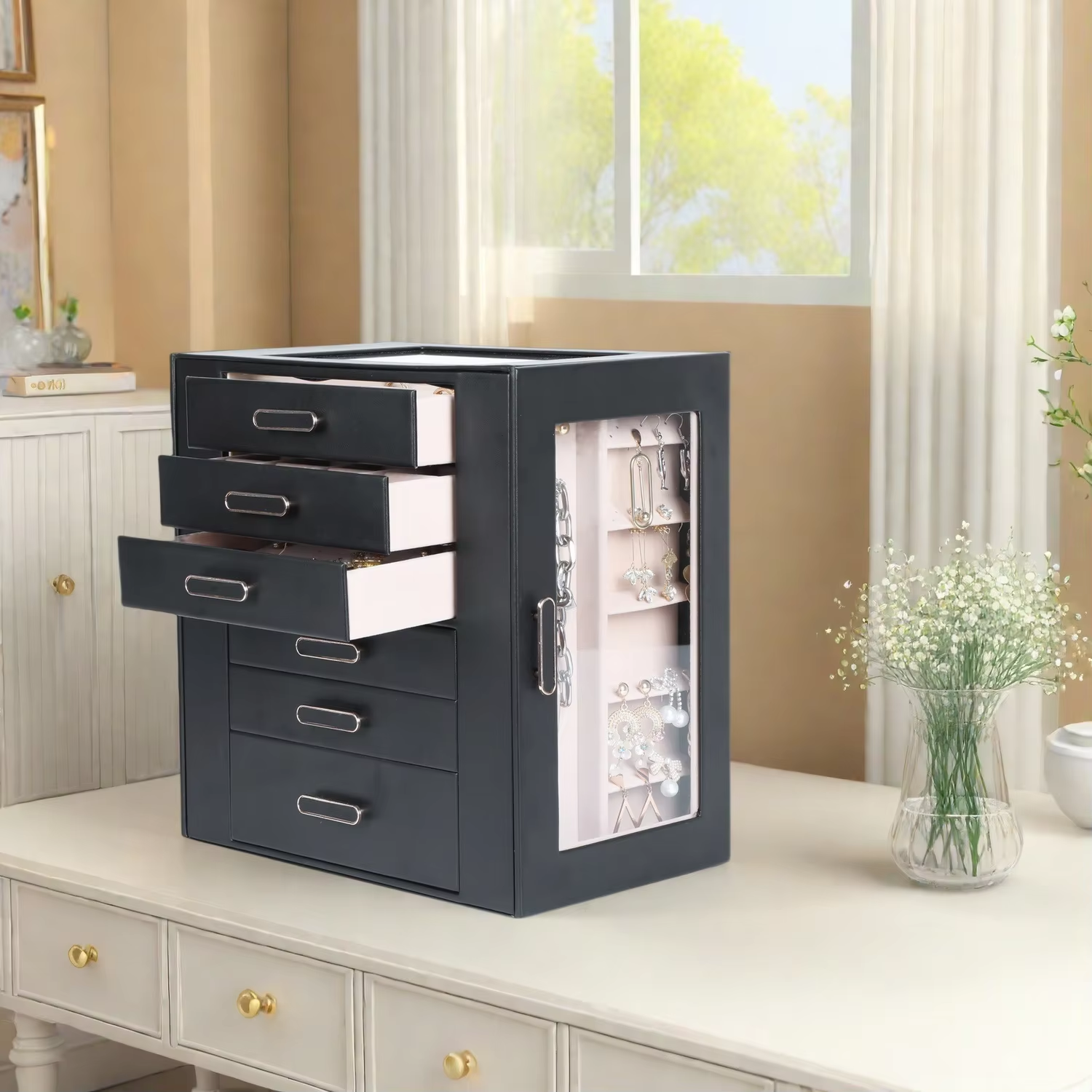 Black Drawer Style 6-Layer