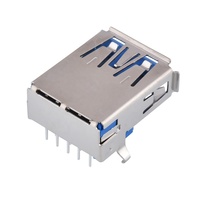 Connecteur femelle USB 3.0 type A 9 broches DIP avec bornes en alliage de cuivre, courant maximal 1,8 A