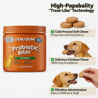 Probiotiques et Enzymes pour Animaux de Compagnie sous Forme de Friandises Tendres avec Huile de Poisson et Calcium pour la Santé Digestive et un Apport Protéiné Élevé - OEM/ODM pour Chiens et Chats